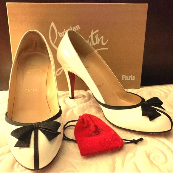 Christian Louboutin White Heels 85MM - SZ 8.5 - Picture 1 of 8